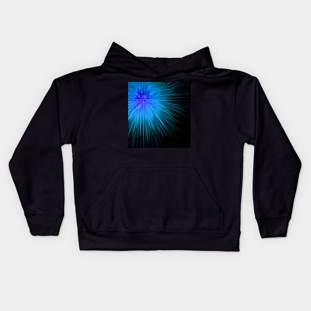 Abstract blue solar Kids Hoodie by Tshirtstory